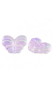 Glasperle 15mm Schmetterling - Lilac